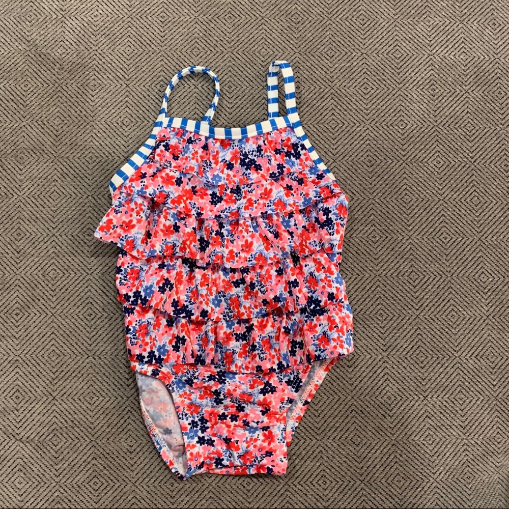 NWOT First Impressions Floral Swim Suit 3-6M